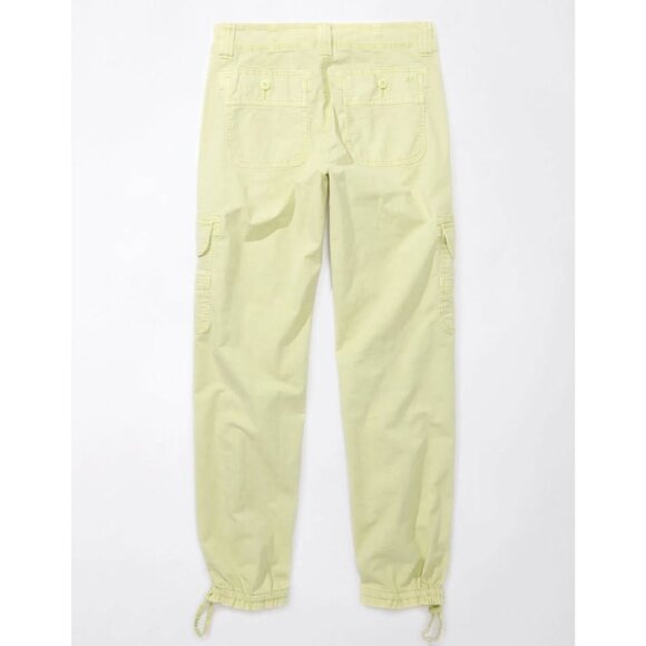 BNWT American Eagle Snappy Stretch Convertible Baggy Cargo Jogger, Citron Size10 - Picture 5 of 9
